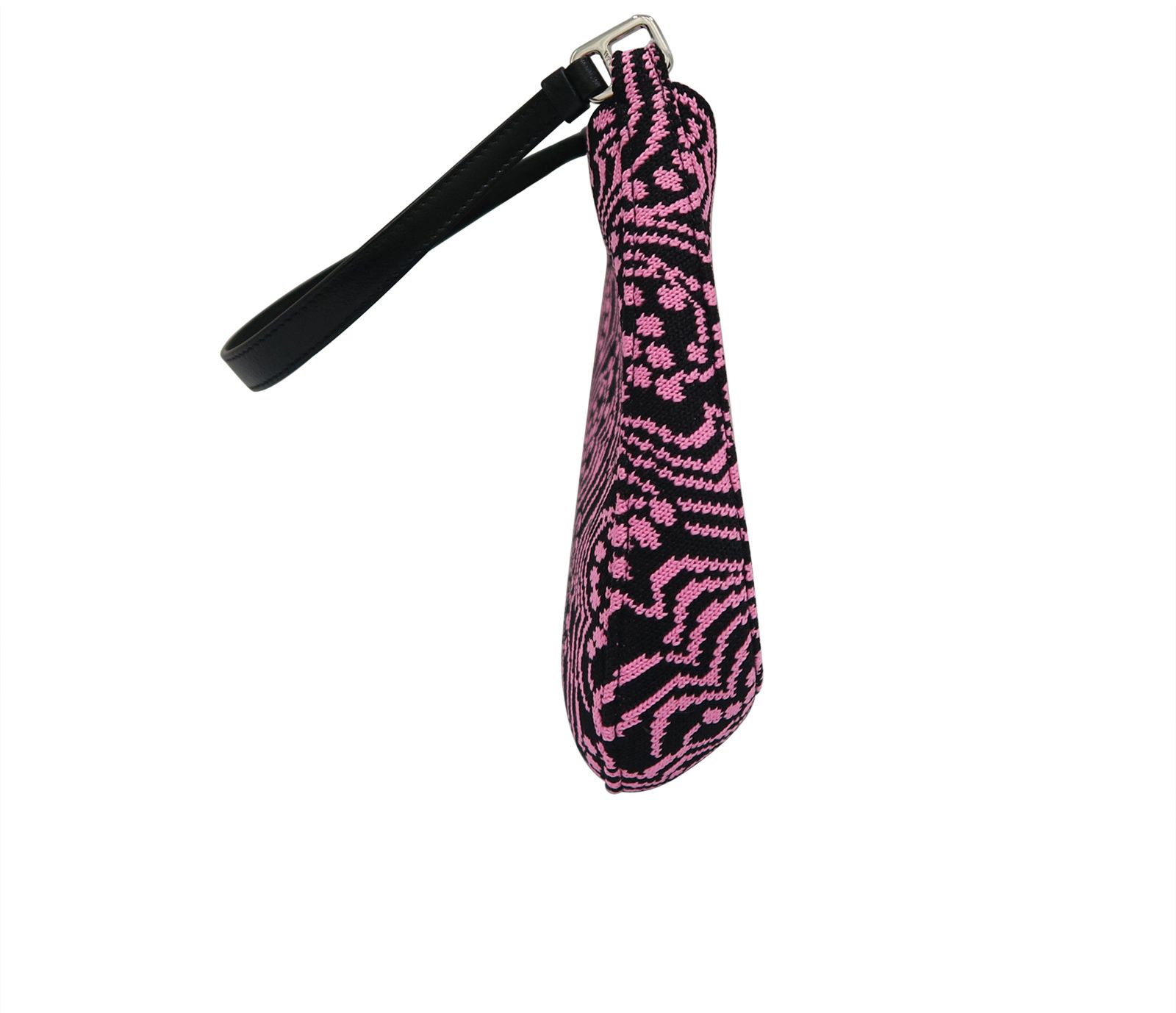 Cleo Jacquard, &pound;1,100, Handbags, Black/Pink, Nylon (Polymer), Side view